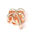 Roségoldener Anhänger in Kokospalmen-Optik aus Metall für DIY Schmuckdesign - Kokosnussbaum Form (A16)