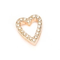 Roségoldener Herzanhänger mit Kristallen für DIY-Armbänder, elegantes Hohldesign - Herz Strass (30)