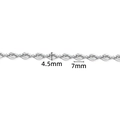 Polished stainless steel coffee bean link chain with 4.5mm x 7mm dimensions for DIY jewelry - Steel Color Mariner Chain 4.5mm