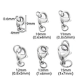 Polished stainless steel lobster clasps in various sizes for DIY necklace and bracelet making - 9mm / Silver