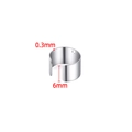 6mm silberne C-Form Edelstahl Ohrklemme mit Loch für DIY Schmuckherstellung Zubehör - 6mm / Stahlfarbe (C-Form mit Loch)