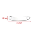 Gepolijste roestvrijstalen gebogen bar connector voor DIY sieraden, 10 mm x 46 mm groot - Grote Stijl / Staalkleur