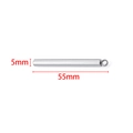 Stainless steel large cylinder bar pendant 55mm DIY necklace charm jewelry components - Welded Ring Cylinder Rod Style (A2557) / Large / Steel