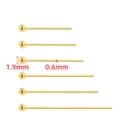 Golden 0.6mm stainless steel ball head pins for DIY jewelry making in multiple lengths - 0.6x16mm / Vacuum 18K Gold
