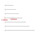 Chiodini a testa piatta in acciaio inox argento per creazione di gioielli fai-da-te - 0.6x15mm / Spillo a T Acciaio