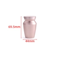 Urne souvenir en métal or rose de 69,5 mm de hauteur avec finition mate élégante - 44x69.5mm / Or rose