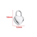 Gepolijste hartvormige hanger van roestvrij staal met 18 mm hoogte en 12 mm breedte - 12x18mm / Staalkleur