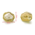 Barocker Goldknopf mit Perleneinlage, Blumenmuster Zubehör 13mm x 16,6mm - Gold Barock Stil / 16.6mm