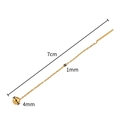 Detailed view of 7cm gold stainless steel ear wire with 4mm bead for DIY jewelry making - 18K Gold Welded Bead Style (7cm/1mm/4mm Bead)
