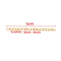Cadena de extensión dorada de 5cm para joyería DIY con marcas de dimensiones - Tipo estándar / Oro de 18K