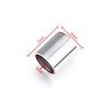 Cuenta cilíndrica de acero inoxidable pulido para joyería con 7mm de largo y 5mm de diámetro - 6x7mm (Agujero 5mm)