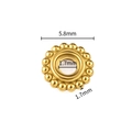 Detailansicht der 5,8mm vergoldeten Edelstahl-Abstandshalterperle mit 1,7mm Lochmaß - Gepunktete Abstandsperle / 10 Stück/Packung (1.7x5.8mm) / Gold