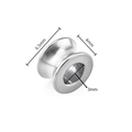 Χρυσή χάντρα από ανοξείδωτο ατσάλι 6.5x4mm για DIY κολιέ και χειροποίητα κοσμήματα - Χάντρα Κέρας / 6.5x4x3mm / Χρώμα Ατσαλιού