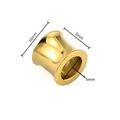 Perla a clessidra in acciaio inossidabile dorato lucido da 10 mm per gioielli fai da te - Perla di Corno / 10x9x6mm / Oro 18K