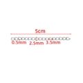 Cadena de extensión de acero inoxidable 5cm con hilo 0,5mm y ancho 2,5mm para joyería DIY - Estilo Fino / Color acero