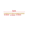 Cadena de extensión dorada de 5cm en acero inoxidable con hilo de 0,5mm para joyería - Estilo Fino / Oro de 18K