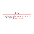 Cadena de extensión de acero inoxidable plateada de 5cm con eslabones 3x4mm para joyería - Tipo estándar / Color acero