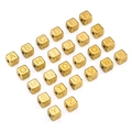 6mm goldene Edelstahl Buchstabenperlen A-Z Würfel für DIY Schmuckherstellung - Buchstabe A / 18K-Gold