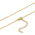 Poliertes goldfarbenes Edelstahl-Halskettchen mit Karabinerverschluss und Verlängerung - 45+5cm / 18K Gold