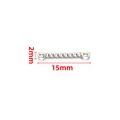 Detail of 15mm silver spiral stainless steel connectors for DIY jewelry making - Double Hole Spiral Rod / Steel
