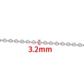 Detail view of 3.2mm stainless steel cone bead chain for DIY jewelry making - Conical Bead Chain / 3.2mm / Steel