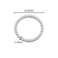 Edelstahl Perlenring-Verbinder in Silber, 12,5 mm Außendurchmesser für DIY-Schmuck - Silberner Runder Ring (1.3x12.5mm)
