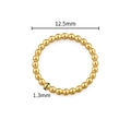 Polierter goldener Edelstahl-Kugelring mit 12,5 mm Durchmesser für die Schmuckherstellung - 18K Gold Runder Ring (1.3x12.5mm)
