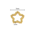 7mm gold beaded star-shaped stainless steel jewelry connector link for DIY making - 18K Gold Star Ring (1.2x7mm)