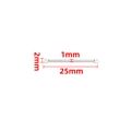 25mm stainless steel silver link bar connector with double holes for DIY jewelry making - 1x25mm / Steel
