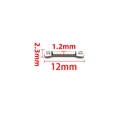 12mm stainless steel dual-hole connector bars for DIY jewelry and earring making - 1.2x12mm / Steel