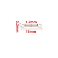 Polished stainless steel 15mm double-hole jewelry connector rod for DIY earrings - 1.2x15mm / Steel