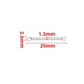 Silver stainless steel double hole connector bar 25mm length for DIY jewelry making - Steel Color (1.5x25mm)