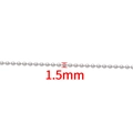 Sleek 1.5mm stainless steel ball chain accessory for DIY necklaces and bracelets - 1.5(B652) / Steel