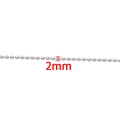 DIY stainless steel ball chain accessory in silver finish with 2mm bead diameter - 2(B652) / Steel