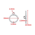Polished stainless steel OT clasp set with textured ring and bar for DIY jewelry - Steel Color Threaded Integrated OT Clasp