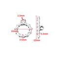 Polished silver stainless steel toggle clasp set for DIY necklaces and bracelets - Steel Color Spiral Integrated OT Clasp