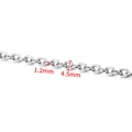 Polished silver stainless steel chain variant with 1.2mm wire and 4.5mm link size - O-Chain (1.2x4.5mm) / Steel