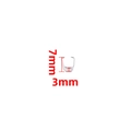 Bélière à vis en acier inoxydable argenté 7x3mm pour création de bijoux DIY - Bélière 3x7mm