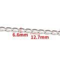 Cadena de eslabones de acero inoxidable pulido, 6,6 mm de ancho y 12,7 mm de longitud - 6,6mm / Cadena NK Extendida(B9999)