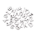 Pendentifs alphabet en acier poli avec trous horizontaux pour création de bijoux DIY - Combinaison Complète de l'Alphabet