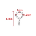 Vis à œillet en acier inoxydable argenté de 17mm pour la fabrication de bijoux DIY créatifs - Tige à Vis 1.5x8.5x17mm
