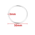 Silver stainless steel 50mm DIY jewelry connector ring with 3mm wire thickness - Steel Color Cutting Ring (3x50mm)