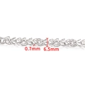 Detail of 6.5mm silver stainless steel woven chain with 0.7mm wire diameter for DIY jewelry - Steel Color Petal Chain 6.5mm