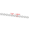 Fijne 1,25 mm zilveren roestvrijstalen kabelketting met een 0,3 mm draaddikte - Zilver (1.25mm)