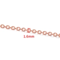 Fijne 1,6 mm roségouden roestvrijstalen O-ketting voor DIY kettingen en sieraden - Roségoud (1.6mm)