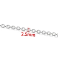 2,5 mm zilveren roestvrijstalen O-ketting schakel voor DIY sieraden accessoires - Staalkleur (2.5mm)