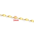 2mm vacuum-plated gold stainless steel lip link chain for DIY jewelry necklace making - Lip Chain (2mm) / 18K Gold