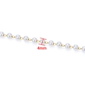 Golden stainless steel chain with 4mm white pearls for DIY jewelry making - Artificial Pearl Chain (4mm) / 18K Gold