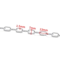 Silberne Büroklammer-Kette aus Edelstahl für DIY-Schmuckherstellung - Silberne Büroklammerkette 1.5x7x13mm