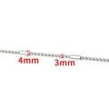 3mm stainless steel dragon bone chain with 4mm cylinder beads for DIY jewelry making - Standard Type / Silver